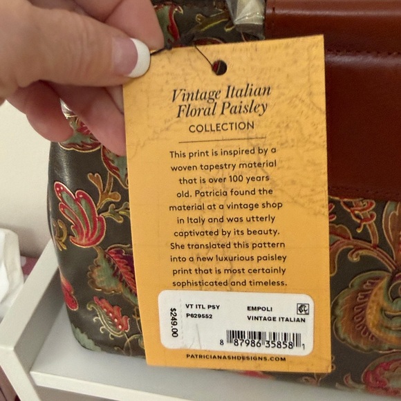 Patricia Nash Brown Floral Leather-Accent Crossbody with Wallet - Picture 15 of 15